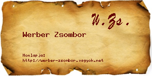 Werber Zsombor névjegykártya