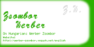zsombor werber business card